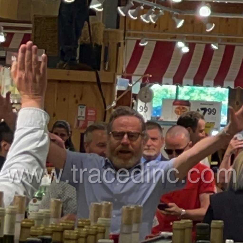 Bryan Cranston and Aaron Paul at Dos Hombres Mezcal signing, Stew Leonards, Paramus, NJ